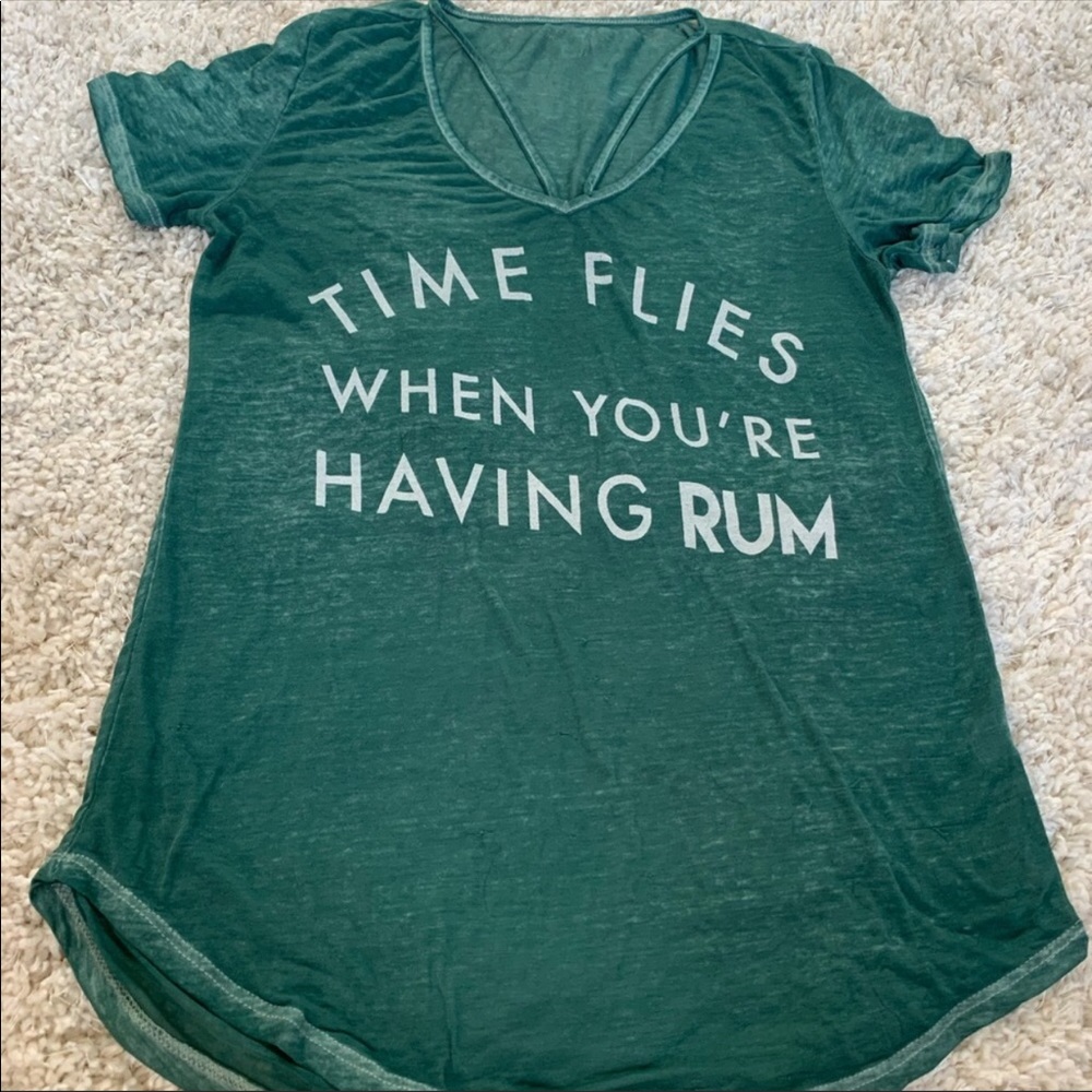Thin Green Graphic T Shirt